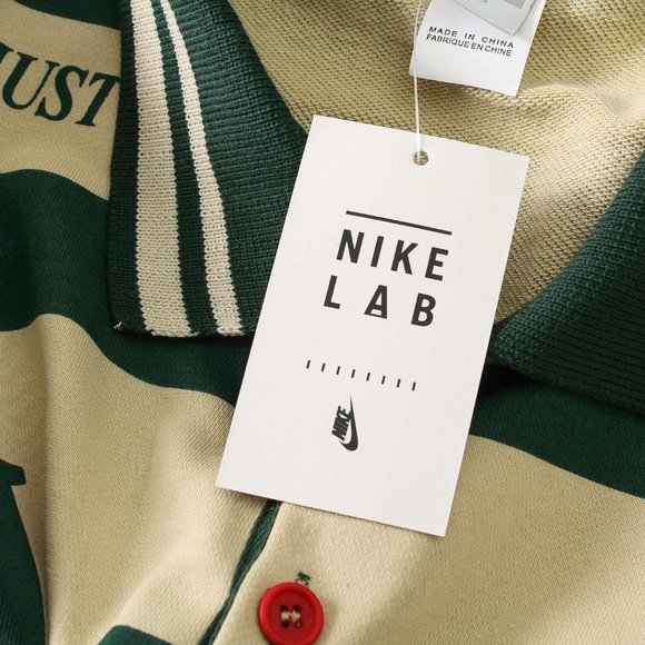 Nike x Cactus Plant Flea Market Multi-Logo Green And Cream Polo Shirt - Picture 9 of 13